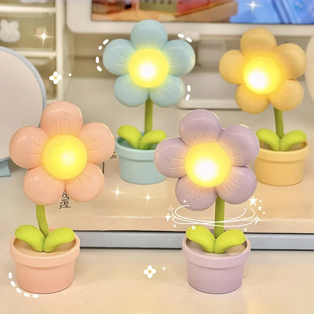 Floral Table Lamp Pastel LED Night Light - Product detail 4