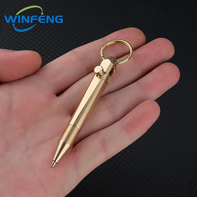 Tactical Mini Pen Brass Keychain Self-Defense Tool - Product example