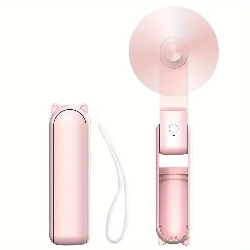 Portable Mini Fan  USB Rechargeable With Powerbank - Detailed view