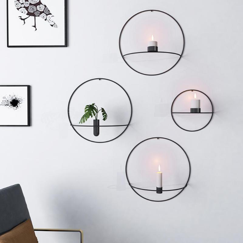 Modern Wall Candle Holder  Geometric Circle Design - Product detail 4