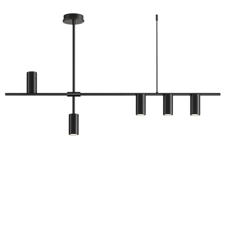 Modern Linear Pendant Light  Black Aluminum LED Track Design - Product detail 4