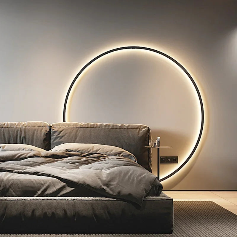 Modern LED Circle Wall Light Minimalist Ring Design - Product showcase