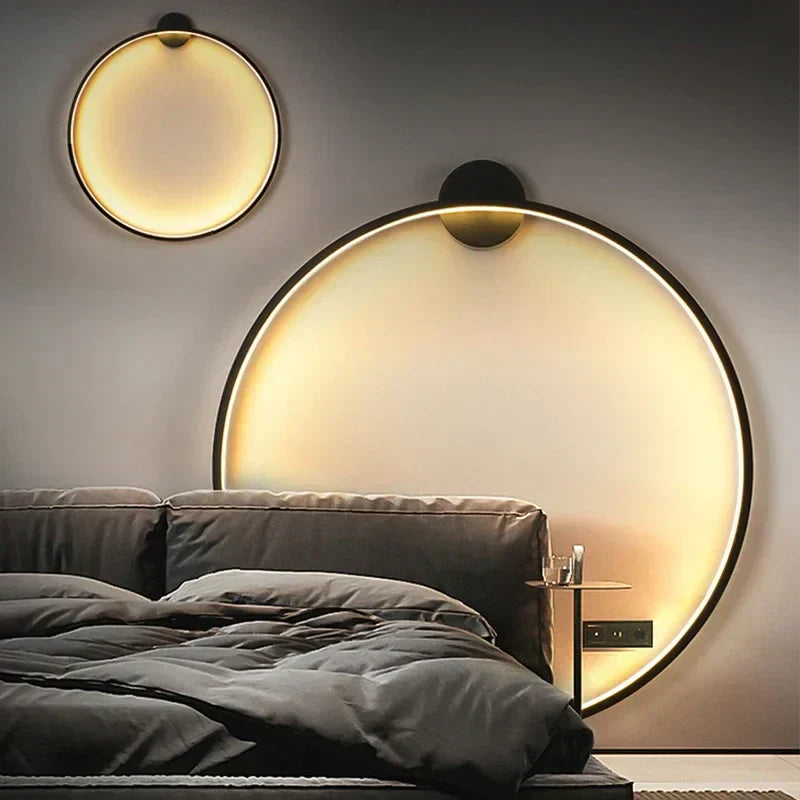 Modern LED Circle Wall Light Minimalist Ring Design - Detailed view