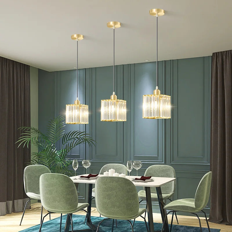 Crystal Ceiling Light K9 Glass Pendant Design - Product detail 9