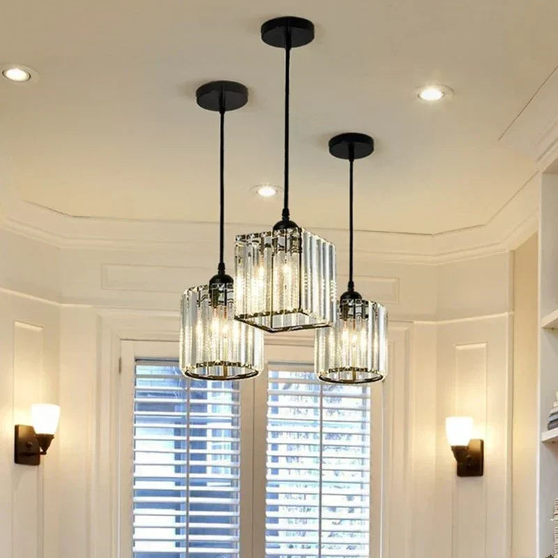 Crystal Ceiling Light K9 Glass Pendant Design - Product showcase