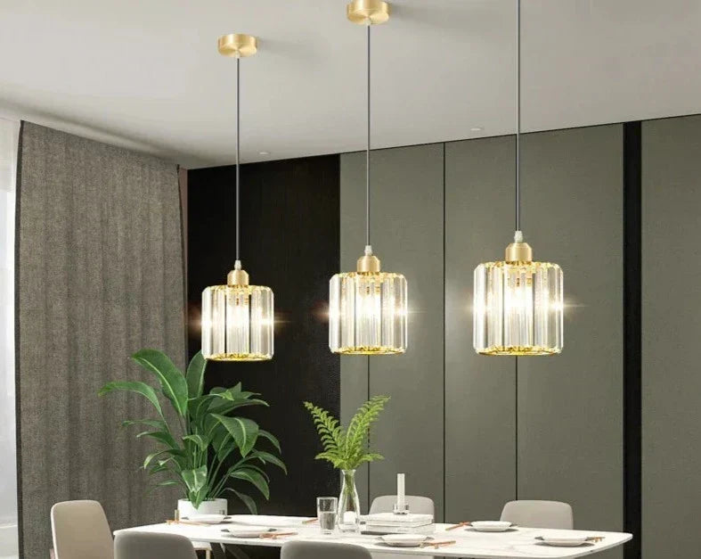 Crystal Ceiling Light K9 Glass Pendant Design - Product detail 10