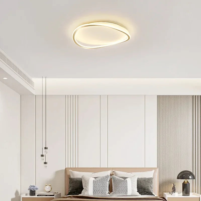 Modern LED Ceiling Light Oval Gold Ring Design - Product detail 5