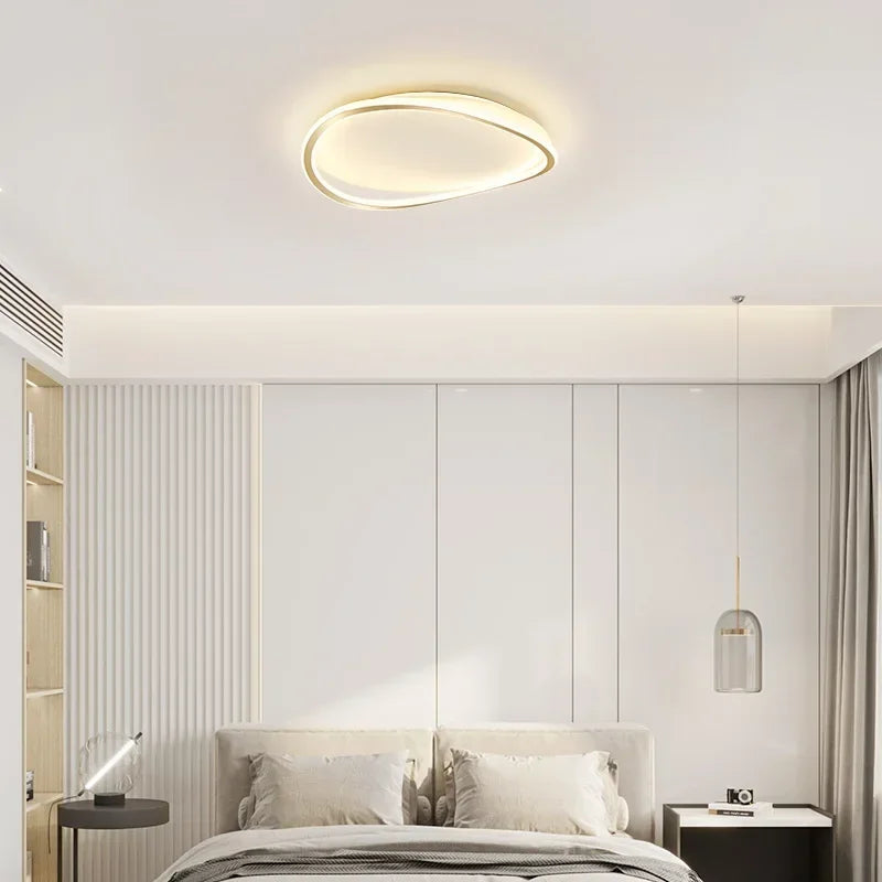 Modern LED Ceiling Light Oval Gold Ring Design - Product detail 6