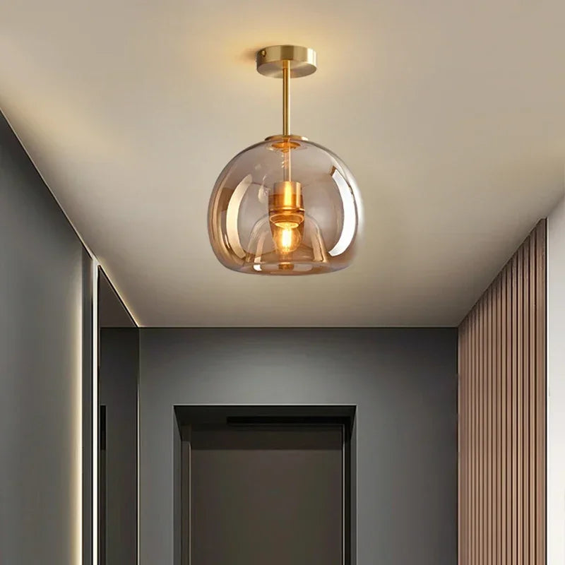 Modern Glass Ceiling Light Smoke Globe Shade - Product detail 4
