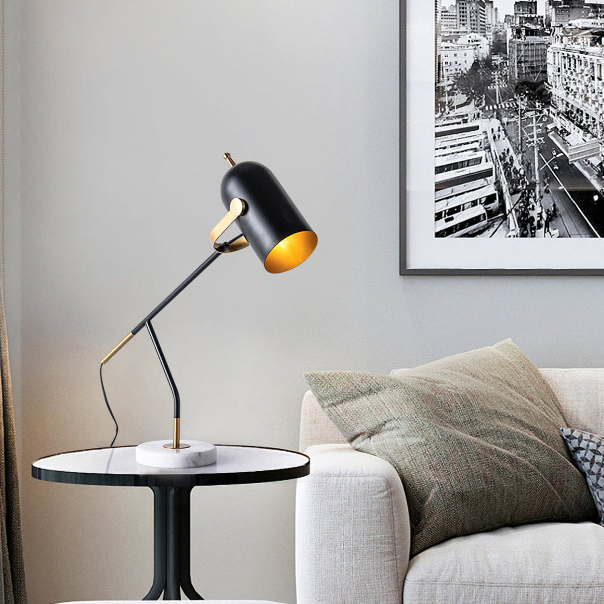 Modern Task Lamp Black Metal Marble Base - Product detail 19