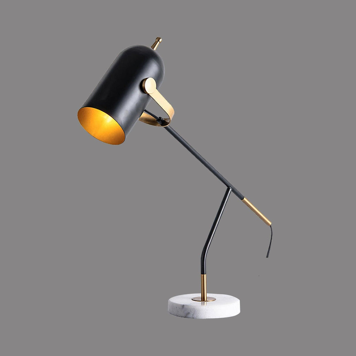 Modern Task Lamp Black Metal Marble Base - Product example