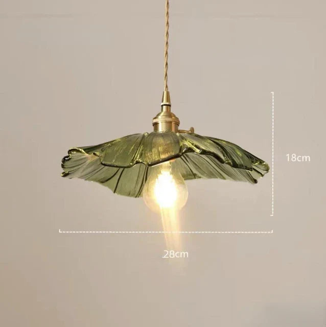 Floral Pendant Light Rose Glass Petal Design - Product detail 7