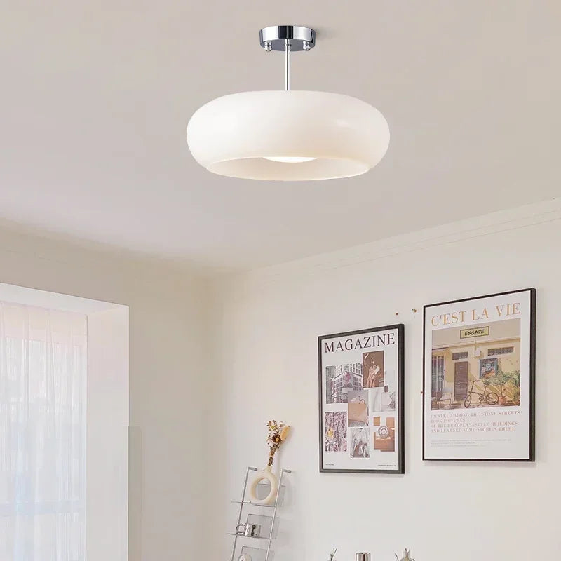 Modern Glass Ceiling Light Yellow Dome LED Fixture - Product detail 4