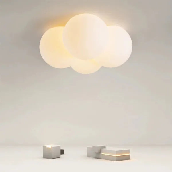 Modern Cloud Ceiling Light Overlapping Circles Design - Detailed view