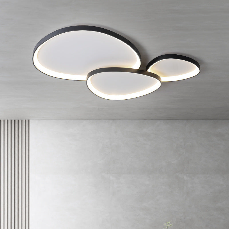 Modern LED Ceiling Light Three Ring Geometric Design - Detailed view