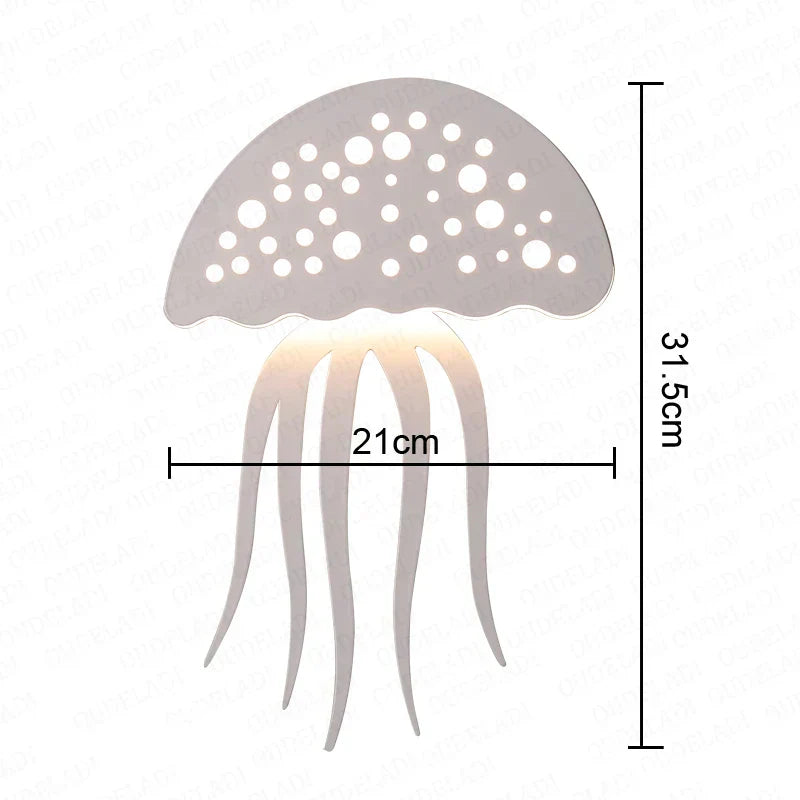 Modern Jellyfish Wall Light LED Ocean-Inspired Design - Product detail 4