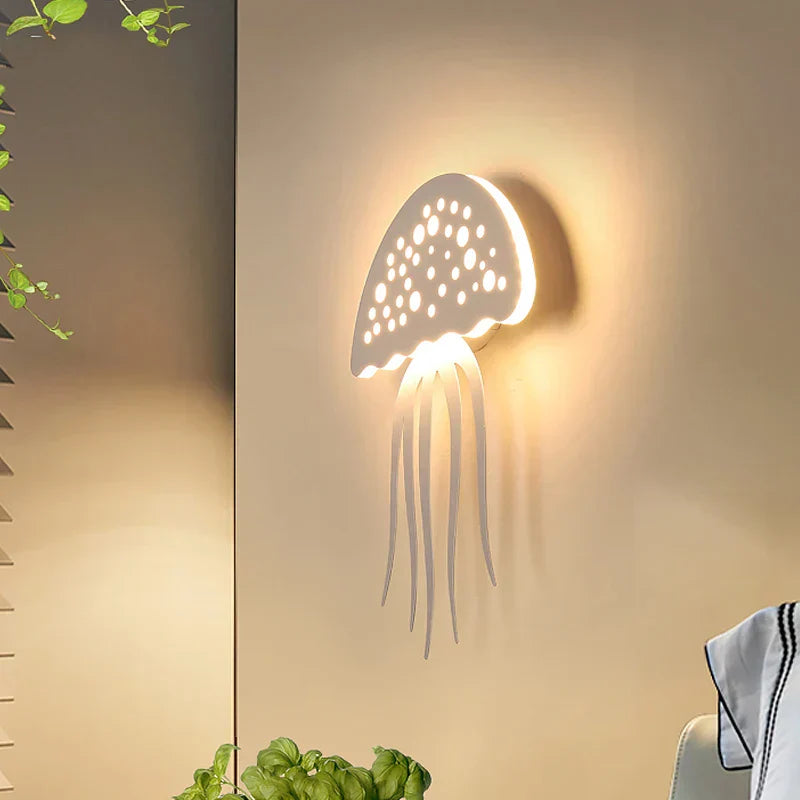 Modern Jellyfish Wall Light LED Ocean-Inspired Design - Product showcase