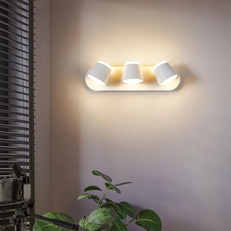 Modern Wall Sconce  Triple Adjustable LED Light Heads - Product example