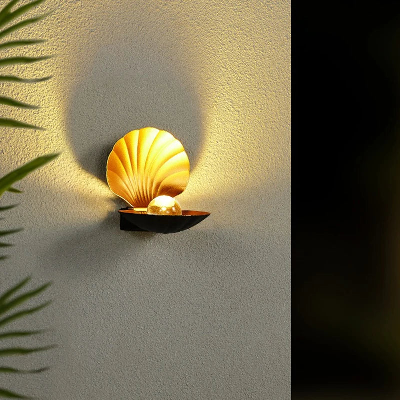Coastal Wall Light Gold Shell Sconce Design - Product detail 4