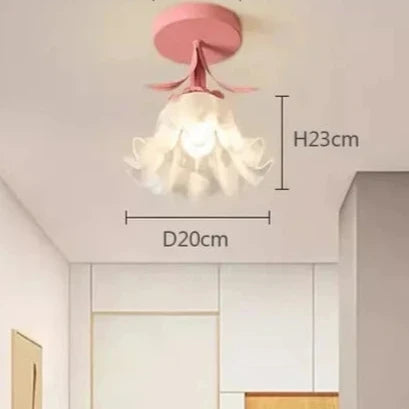 Floral Ceiling Light Glass Petal Shade Design - Product detail 6