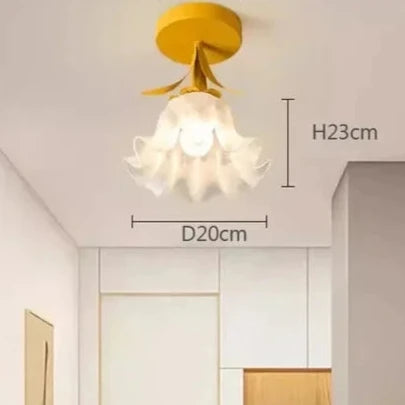 Floral Ceiling Light Glass Petal Shade Design - Product detail 7