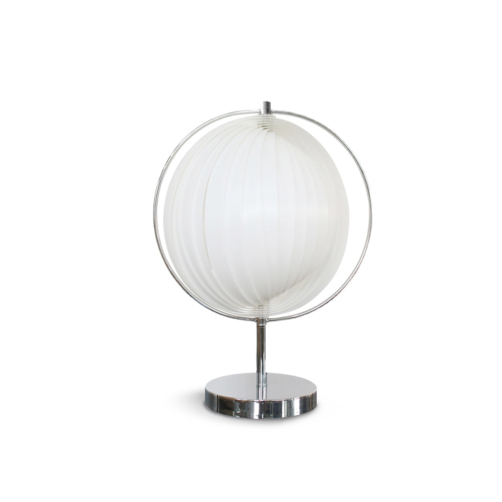 Modern Rotatable Table Lamp Chrome Base White Sphere Design - Product detail 16