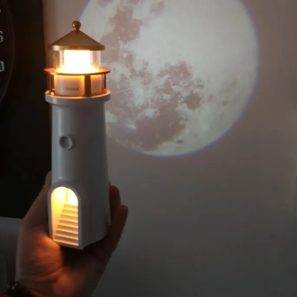 Lighthouse Moon Lamp 3D Projection Night Light With Bluetooth Speaker - Product detail 6
