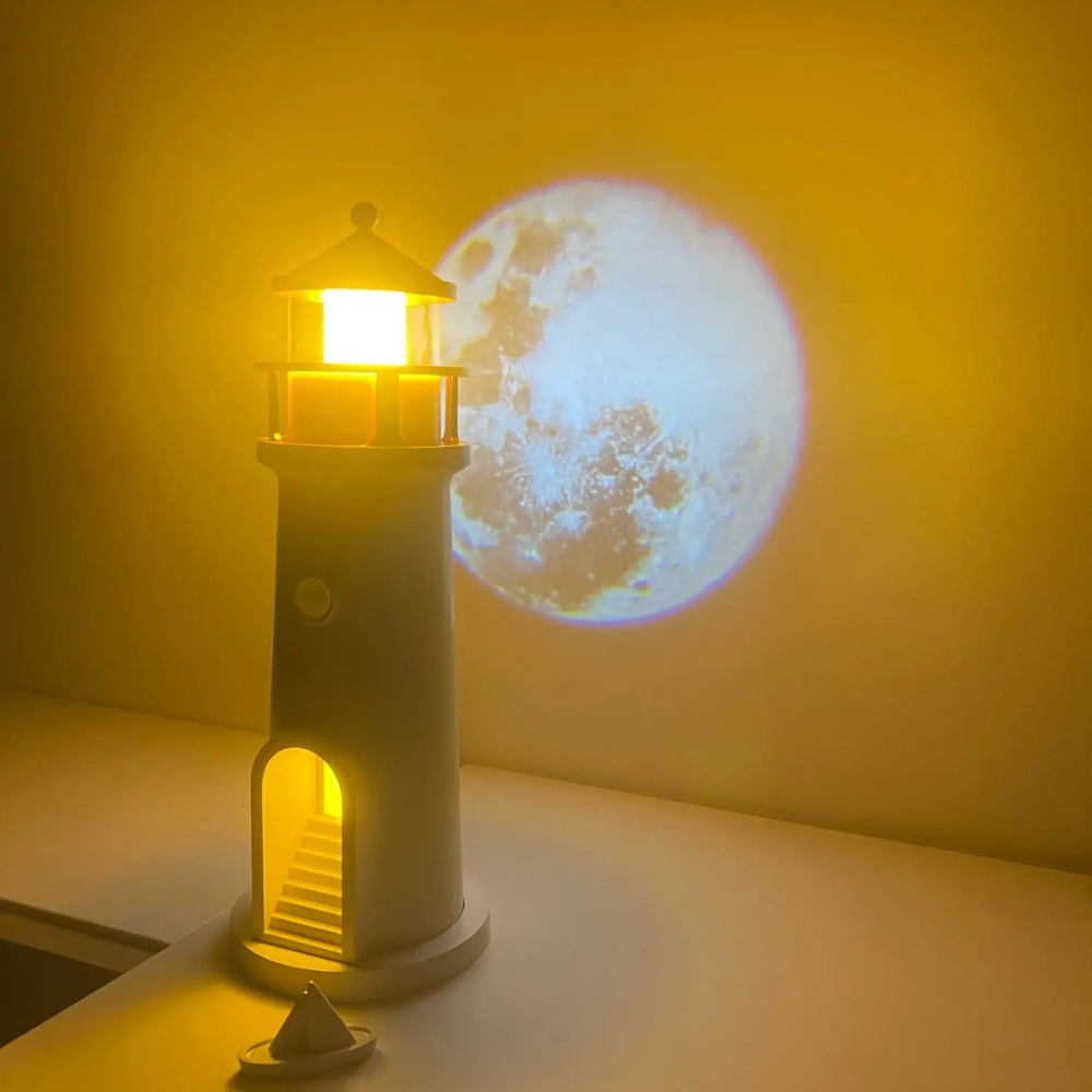 Lighthouse Moon Lamp 3D Projection Night Light With Bluetooth Speaker - Product detail 7