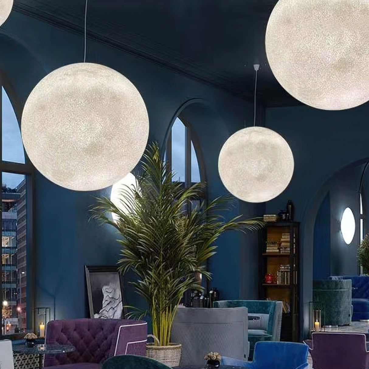 Modern Moon Pendant Light Celestial Sphere Design - Product detail 9