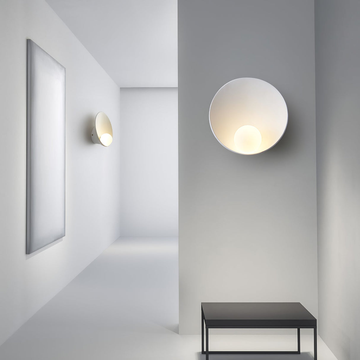 Nordic Wall Light Round Metal Sconce with Ambient Glow - Product detail 4