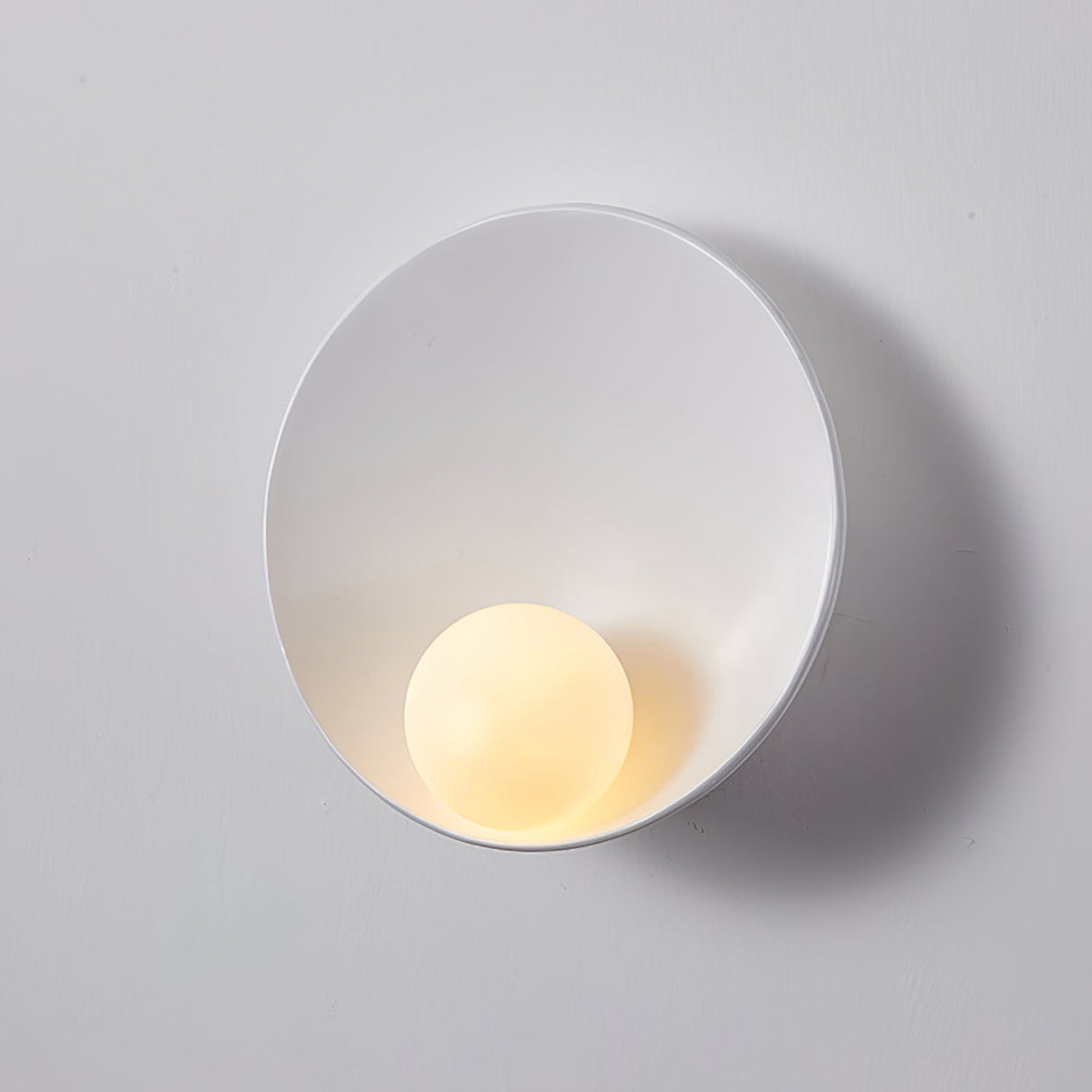 Nordic Wall Light Round Metal Sconce with Ambient Glow - Product detail 14