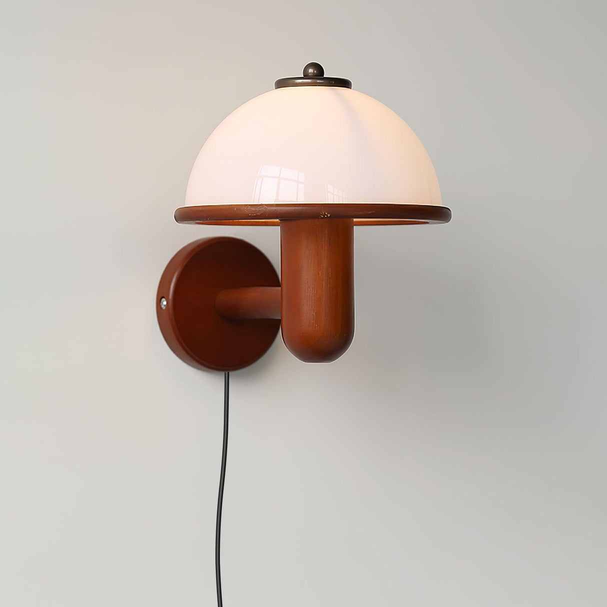 Modern Wood Wall Lamp Oak Dome Shade Design - Product detail 8