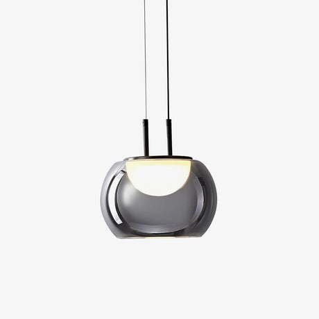 Modern Pendant Light  Smoked Glass Halo Design - Product showcase