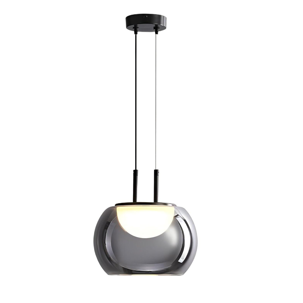 Modern Pendant Light Smoked Glass Halo Design - Product detail 11