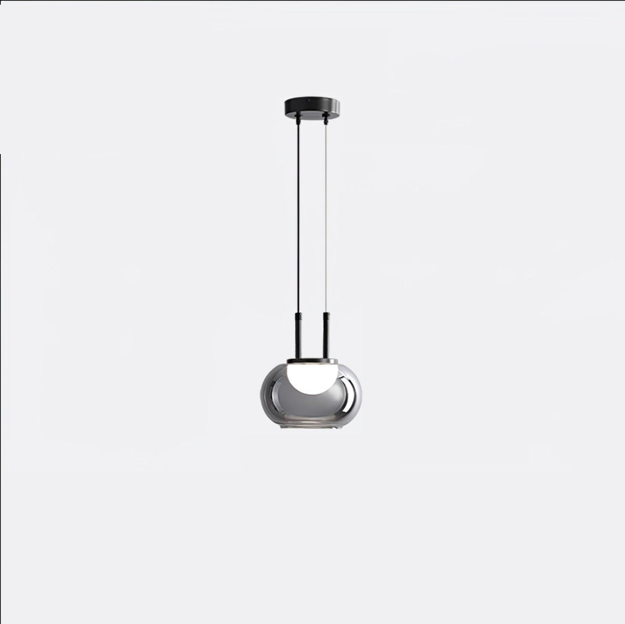 Modern Pendant Light Smoked Glass Halo Design - Product detail 12