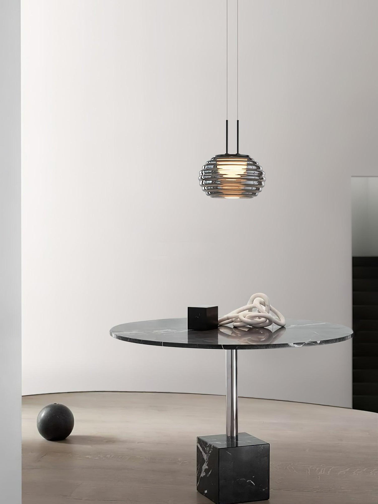 Modern Pendant Light Smoked Glass Halo Design - Product detail 30