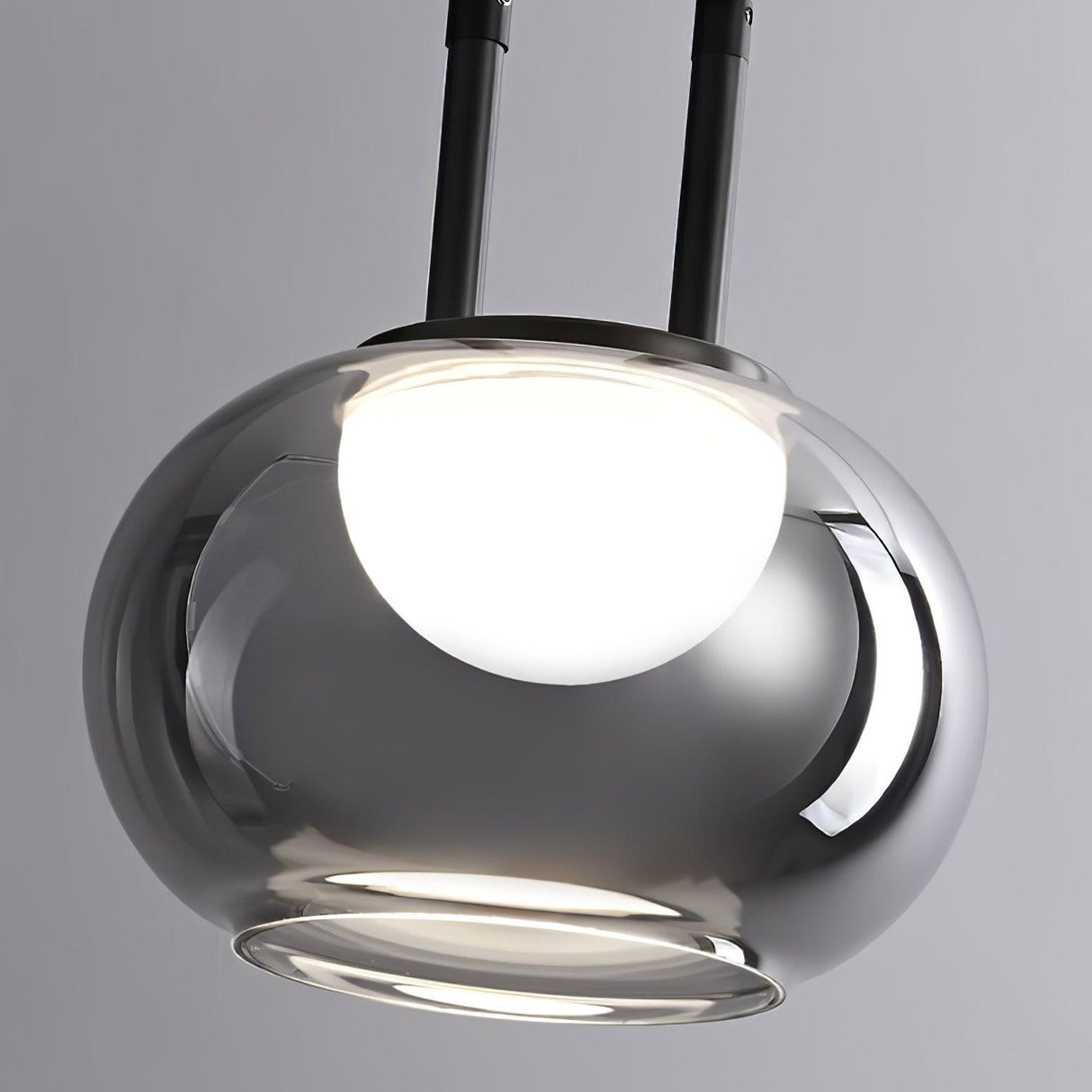 Modern Pendant Light Smoked Glass Halo Design - Product detail 19