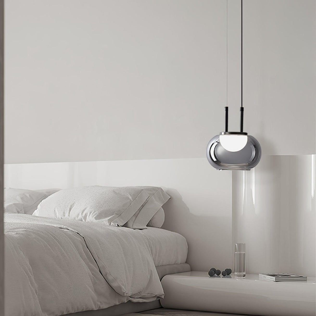 Modern Pendant Light Smoked Glass Halo Design - Product detail 20