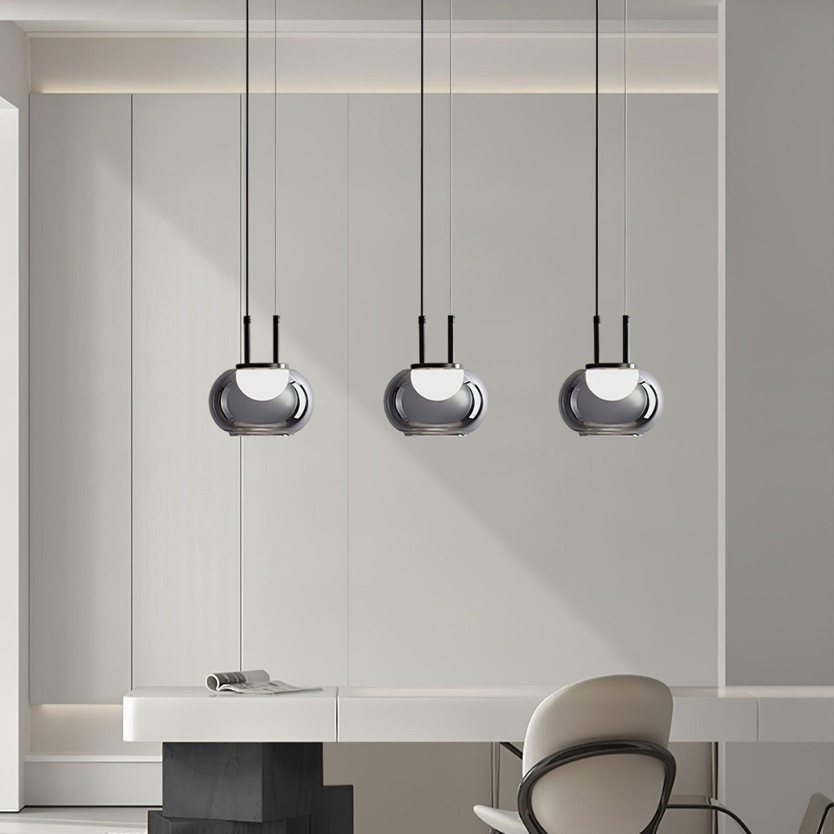 Modern Pendant Light Smoked Glass Halo Design - Product detail 21