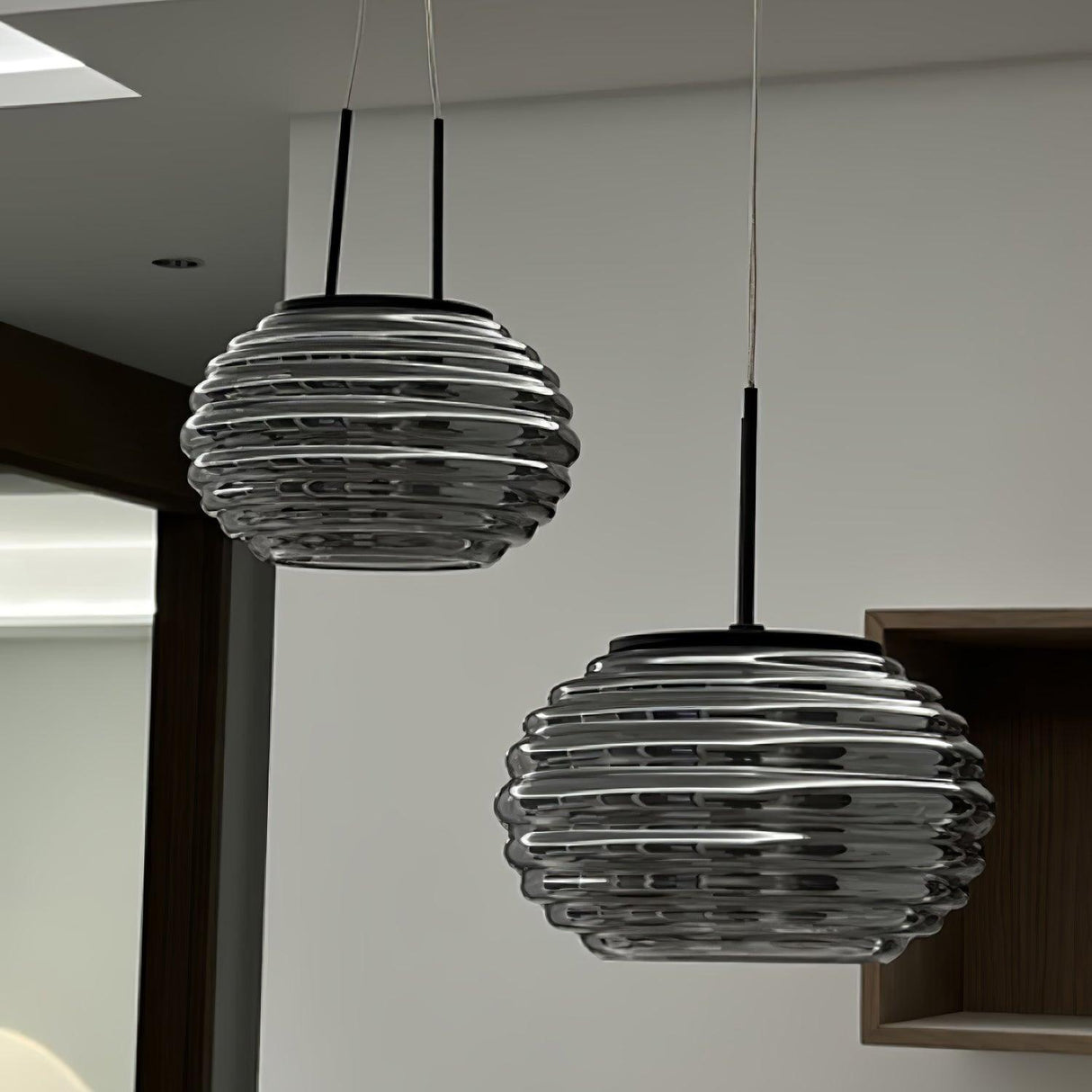 Modern Pendant Light Smoked Glass Halo Design - Product detail 34