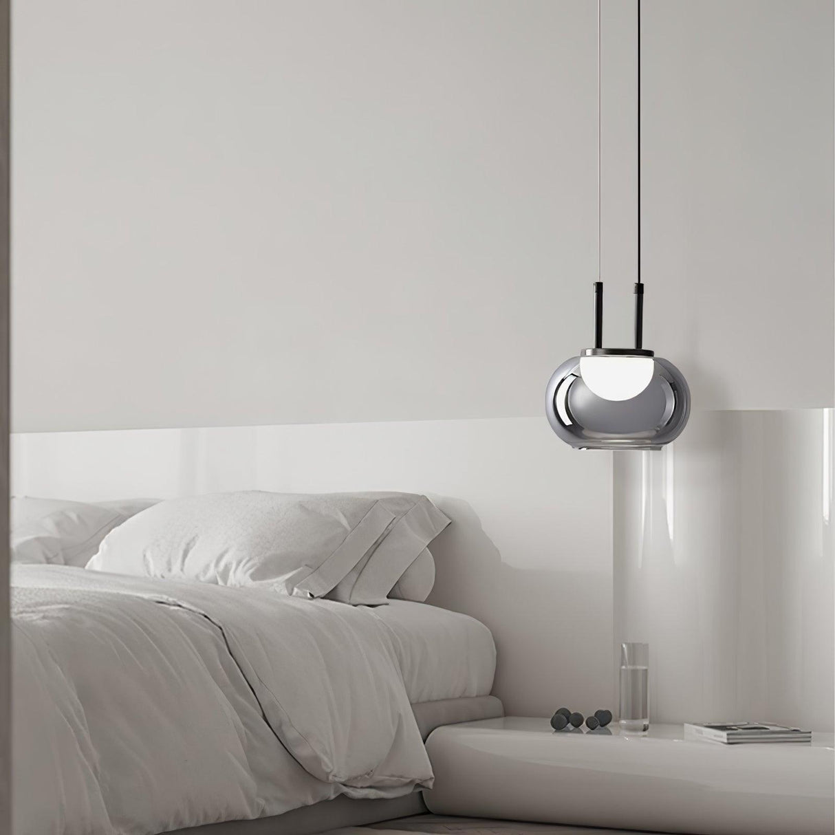 Modern Pendant Light Smoked Glass Halo Design - Product detail 24