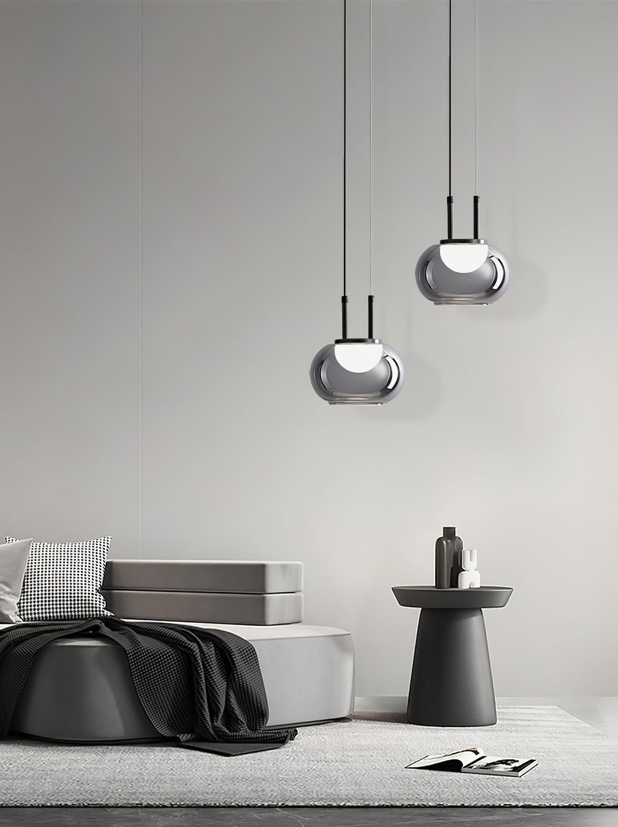 Modern Pendant Light Smoked Glass Halo Design - Product detail 25