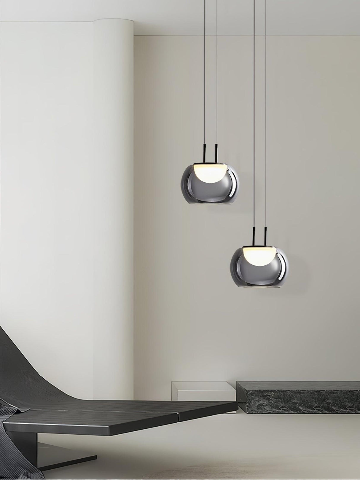 Modern Pendant Light Smoked Glass Halo Design - Product detail 26