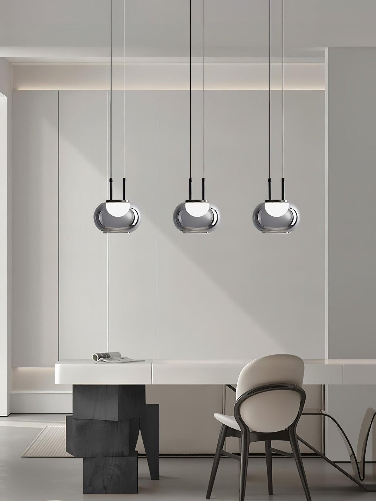 Modern Pendant Light Smoked Glass Halo Design - Product detail 31