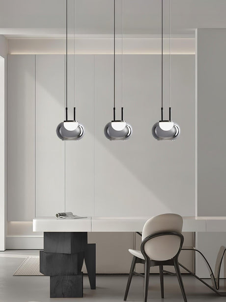 Modern Pendant Light  Smoked Glass Halo Design - Product detail 31