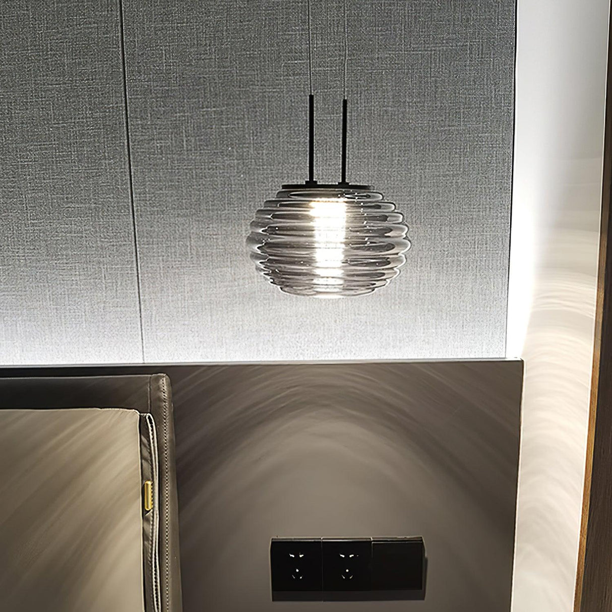 Modern Pendant Light Smoked Glass Halo Design - Product detail 29