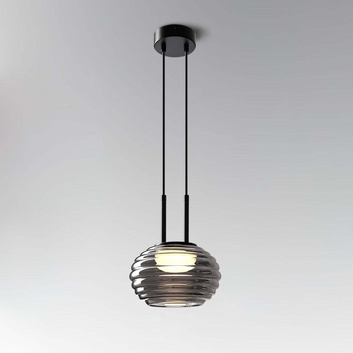 Modern Pendant Light Smoked Glass Halo Design - Product detail 28