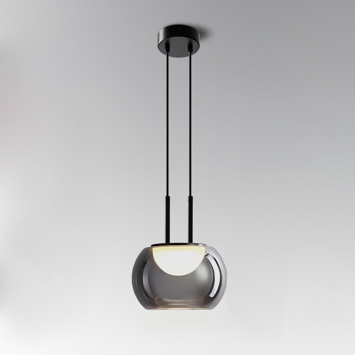 Modern Pendant Light Smoked Glass Halo Design - Product detail 7