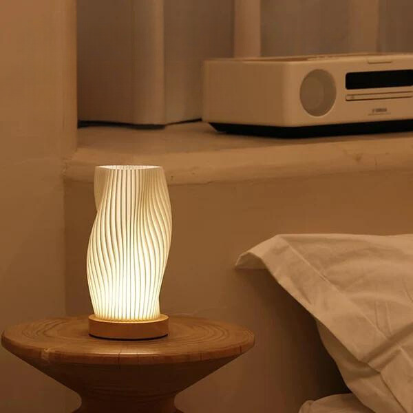 Modern Wave Table Lamp Pleated Shade Design - Product detail 17