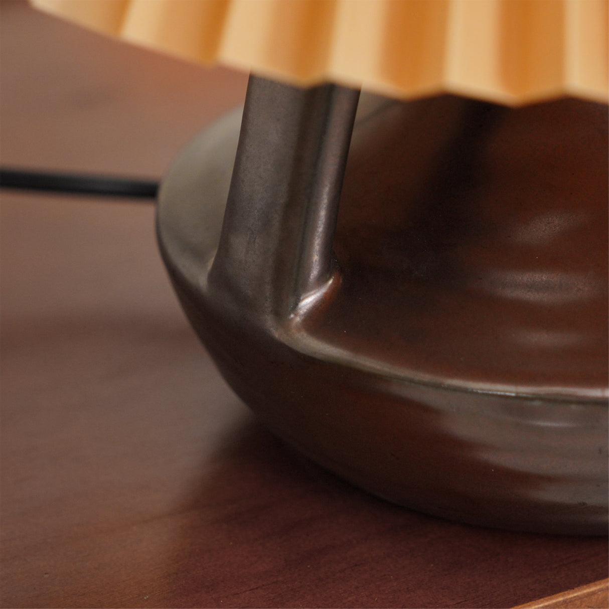 Ceramic Table Lamp Pleated Shade Brown Base - Product detail 19